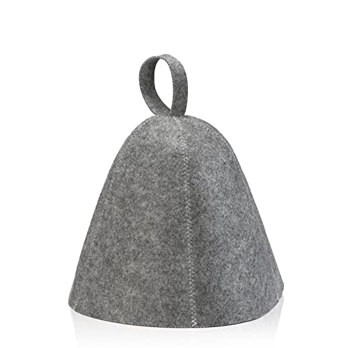 Cappello da Sauna in Feltro Grigio