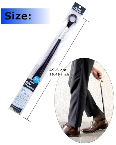 Columbus 靴ベラ 新カラーシューホーン 約50cm クロ