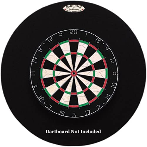 Dart-Stop 29 inch Round Black Pro Dart Board Backboard | Wall Protector | Dartboard Surround