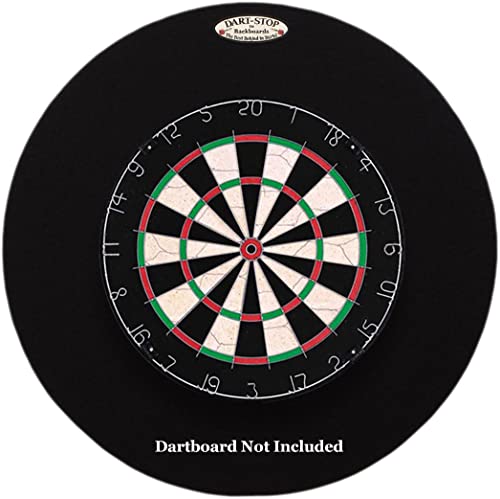 Dart-Stop 29 Inch Round Black Pro Dart Board Backboard | Wall Protector | Dartboard Surround #TOP8
