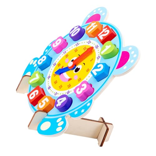 LRXIYODE Cartoon Clock Building Blocks Number Recognition Toy Sorting Clock Toy for Early Educational Plaything for Boy Girl Year Old and Year Old