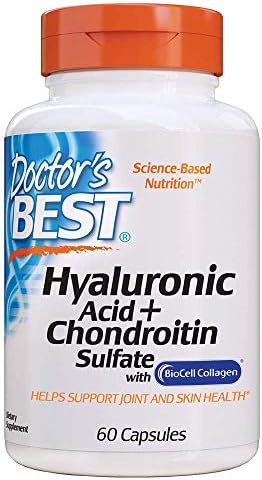 Doctor's Best Hyaluronic Acid with Chondroitin Sulfate, Non-GMO, Gluten Free, Soy Free, Joint Support, 60 Caps