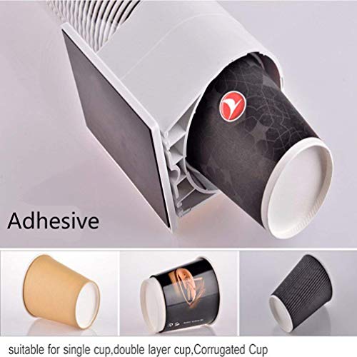 Samhe Cup Dispenser Medium Pull Type, Paste Or Screw Plate Mountable Cup Holder, Fits 5Oz - 7Oz Cone Or Flat Bottom Cups, 16” Tube Length, Mounting Water Dispenser Cooler Or Wall (Medium, White) #TOP4