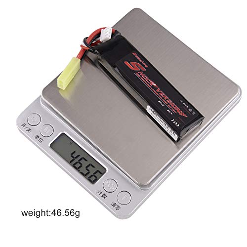 7.4V Airsoft Battery 1100mAh Rechargeable LiPo Battery Airsoft Rifle Hobby Batteries 25C High Discharge Rate with Mini Tamiya Connector for Airsoft Gun Pistol Airsoft Rifle