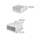 ICSTORE Heat sink Aluminum,3.45cm X 4.5cm x 1.35cm, Heat sink for Cooling, Peltier Laptop CPU GPU VGA RAM VRAM VRM IC LED MOSFET Transistor SCR - Pack of 2 gallery image