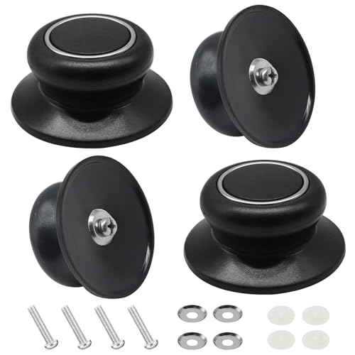 Yasdyri 4 PCS Pot Lid Top Replacement Knob Universal Pot Lid Knob Handle, Heat Resistant and Prevent Static Electricity, Universal Pot Lid Knob Top Replacement Pan Easy Installation