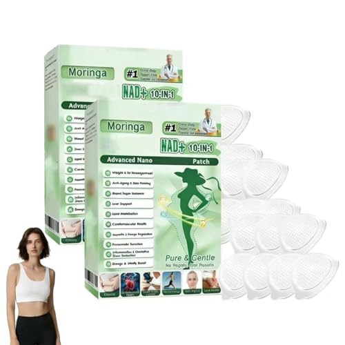 Moringa 10-in-1 Nano Patch, 2026 Neu Moringa x Berberin Pflaster, Abnehmpflaster, Sanft für empfindliche Haut, Geeignet für Männer und Frauen aller Körpertypen (2Box X 7Pcs)