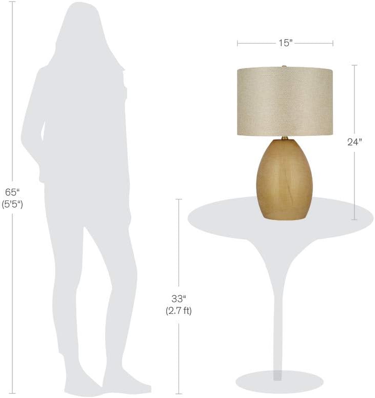 Promo 40% OFF Catalina 22093-000 Contemporary Linen Etched Glass Gourd Table Lamp with Champagne Accents, 24, Cornstalk Yellow