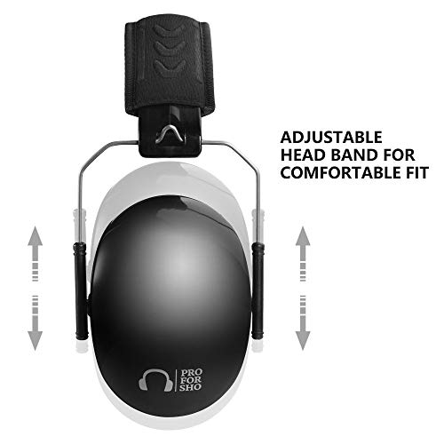 Image of Pro For Sho All Terrain Safety Ear Protection - Larger Size Foldable Ear Muffs Lighter Weight & Maximum Hearing Protection