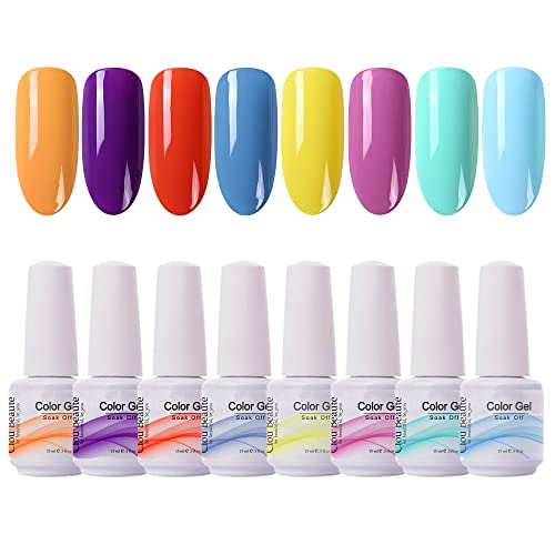 Clou Beaute 8ml Gel Nail Polish Set Soak Off UV LED Nail Gel Polish Art Varnish Gift Box Set Pack of 8 Colors Set827… Clou Beaute 8ml Gel Nail Polish Set Soak Off UV LED Nail Gel Polish Art Varnish Gift Box Set Pack of 8 Colors Set827…