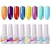 Clou Beaute 8ml Gel Nail Polish Set Soak Off UV LED Nail Gel Polish Art Varnish Gift Box Set Pack of 8 Colors Set827