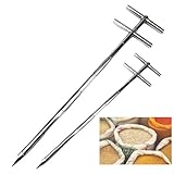 MEOYCHB Muestreador De Sonda De Grano Muestreador De Sonda De Grano De Tres Zonas De Acero Inoxidable Sonda De Muestreo De Ladrón Muestreador De Fertilizante De Cemento(Size:D19mmxL1.5m)