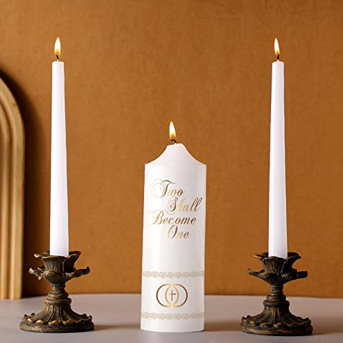 image for Frienda Unity Wedding Ceremony Set Candles Wedding Candles Set Cross W