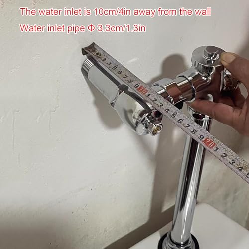 Sanitario de altura cómoda para uso comercial, con válvula de descarga manual, material cerámico, instalación en piso y drenaje de piso, desplazamiento de 4.5L miniatura 7