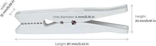 Miniatura 2 de Plasti-Flex Alfileres de ropa  Alfileres de ropa de plástico resistente  Pinzas para colgar ropa, secar, recortar  Clips de lavandería para secar la