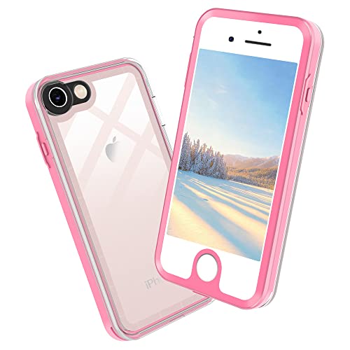 EFFUN Case for iPhone 7 Waterproof Case for iPhone 7 Case Waterproof of 4.7 in, Case for iPhone 7, IP68 Waterproof for iPhone 7 Case of Dustproof Snowproof Shockproof, Pink