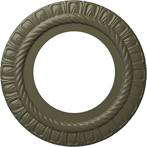 Image of Ekena Millwork CM10CLPTF 10 5 /8 inchOD X 5 3 /4 inchID X 1 /2 inchP Claremont Ceiling Medallion Fits Canopies Up to 7 inch, Painted Turtle