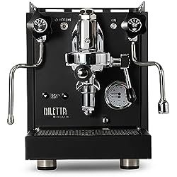 Diletta Bello+ Espresso Machine | E61 | PID Temperature Control | Shot Timer | Programmable Preinfusion | Handmade In Italy (Black)