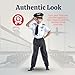 Dress Up America Pilot Costume for Kids, Airline Captain Uniform, Small, Black and White
