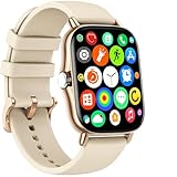 OICIIDO Smart Watch, 1.81" Upgraded Full Touchscreen Smart Watch for Android iPhones with Heart Rate Blood Pressure Monitor, Multiple Sports Fitness Tracker with Smart Watches for Women Men (Gold)