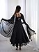 SR ETHNICS Design a New Faux Georgette with Beautiful Embroidery Work with Fancy Neck Black Ethnic anakali Set (Black, S)