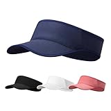 SAITAG Visor Cap Sonnenhut Sonnenschild Unisex, Mode Sonnenblende Verstellbar, Flexible und Faltbare Krempe für Golf Tennis Radfahren Angeln Laufen