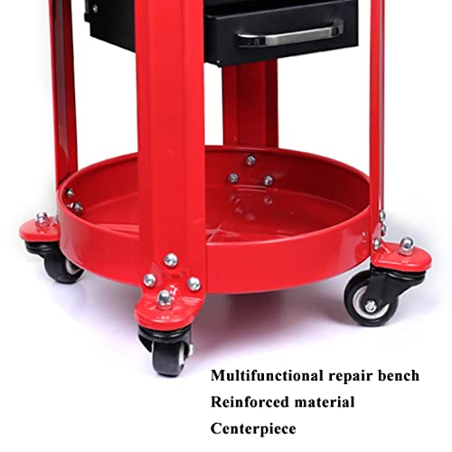 Waeyz Mechanics Creeper Seat With Tool Storage For Garages, Repair Shops, Padded Seat, Capacity, Heavy Duty Tubular Steel Frame, 360 Degree Swive Stool #TOP2