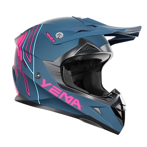 Image of YEMA Adults Dirt Bike Helmets, Ventilated Motocross ATV Dirtbike Offroad BMX MX Helmets, DOT Approved Motorcycle Helmets, YM-915, Black