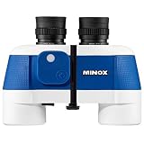 Minox BN C II - Prismáticos para deportes acuáticos (7 x 50 cm, con brújula para las bolas del norte y el sur y los oculares grandes, también para llevar gafas, incluye bolsa, correa y pilas incluidas)