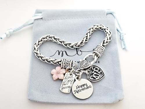 Retirement Gifts for Women, 2023 Retirement Gift Bracelet, Coworker Congratulations Gift, Happy Retirement Jewelry2
