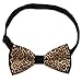 Meaudiwes Elegant Men's Bow Tie, Fashionable Cheetah Leopard Painting Pre-tied Bowtie for Wedding Celebration, Business Meeting