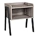 Produktbild VASAGLE Nachttisch, Nachtkommode, Beistelltisch, stapelbarer Nachtschrank mit offenem Fach, rustikale Holzoptik, Akzentmöbel, Metallbeine, stabil, Industrie-Design, Greige-schwarz LET054M01