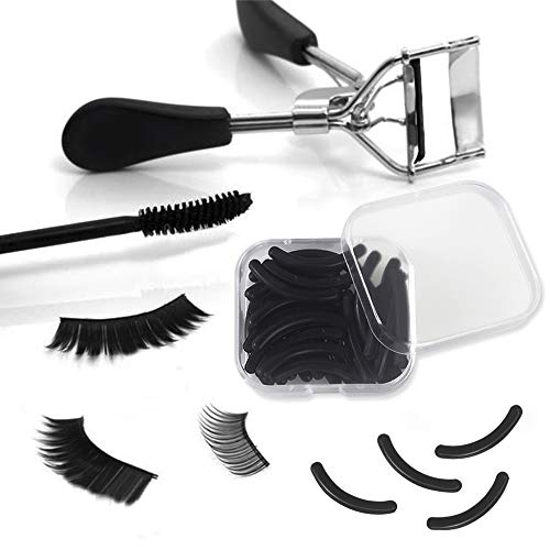 Eyelash Curler Refill 30 Pcs Eyelash Curler Pads Rubber Black Eyelash Curler Replacement Pads With Hard Storage Case For Universal Eyelash Curler #TOP6