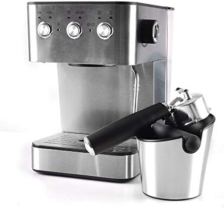 Coffee Grounds Knock Box Stainless-Steel - CAFEMASY Small Espresso Coffee Gounds Knock Box with Removable Knock Bar and Tamper Mat