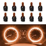 QZTYTY 10PCS Halogen Instrument Cluster Bulbs Kit, Dashboard Lights for Car, 12V High Brightness Dash Lights Dash Bulbs, Universal Automotive Interior dashboard Accessories for Most Vehicles (Amber)