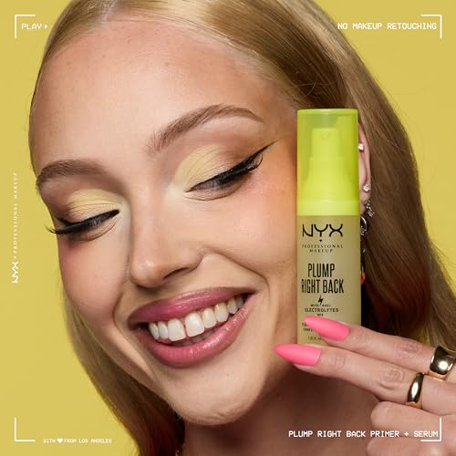 NYX Professional Makeup - Base Fixatrice de Maquillage 2-en-1 - Aux Électrolytes et Vitamines - Repulpe et Hydrate - Formule Vegan - Plump Right Back - 30 ml