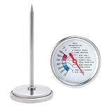 Meat Thermometer 2.4 inch Large Dial Poultry BBQ Meat Thermometer Stainless Steel Food Grade Safe Wa