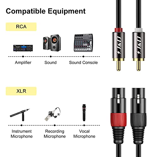 J&D 2 RCA to 2 XLR Cable - Image 4