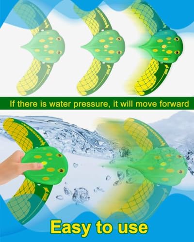 QLEUIFT Teufel Fisch Schwimmbad Spielzeug, Wasserspielzeug Kinder, Pool Spielzeug, Tauchringe für Kinder, Tauchspielzeug, Wasser Spielzeug für Swimmingpool, Unterwasser Glider (2 PCS Rot und Grün)