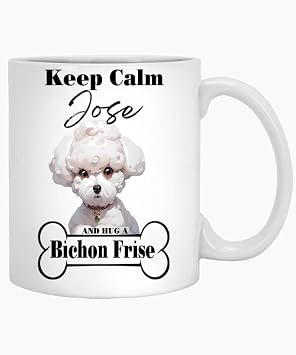 Custom Namebichon Frise Dog Coffee Mug Keep Calm Name Jose 11oz White Mug and Hug Abichon Frise Custom Namebichon Frise Dog Coffee Mug 11 Oz White Ceramic Coffee Mug 434265