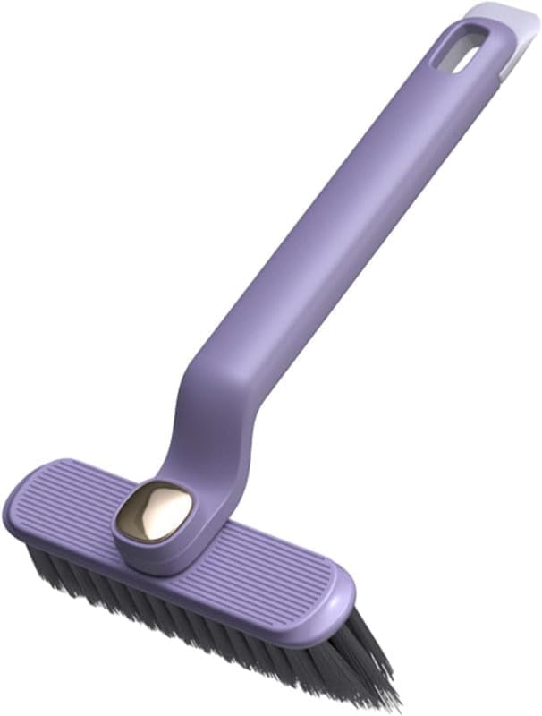 Image of VYOOx Bathroom Cleaning Brush,Tile Cleaner Brush,Bathroom Cleaning Scrubber,Floor Scrub Brush,Grout Cleaner Brush with V-Shape Hard Bristles,Toilet,Kitchen, Sink & Window Track (Pack of 1)