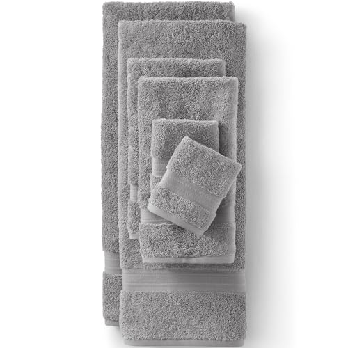 Lands' End Supima Cotton Towels Towel Set, 6 Piece Ultimate Gray