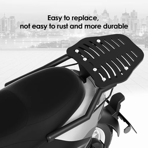 Motorcycle Luggage Rack - Stainless Steel Tour Pack Carrier | Adjustable Tail Box Mounting Bracket | Heavy Duty Black Rear Trunk Support Frame for Long Distance Touring and Cargo Storage - Image 2