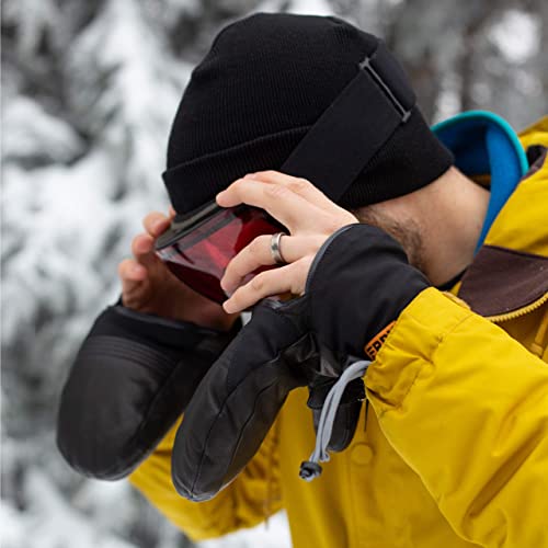 Frdm Evolve Cold Weather Snow Mitt Waterproof Windproof Leather Convertible Snow Sports, For Men & Women #TOP6