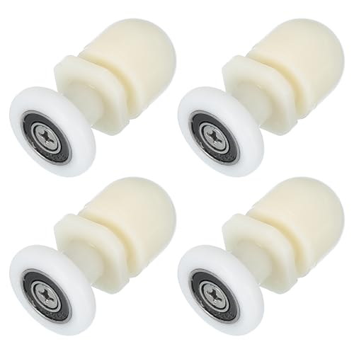 uxcell 4 Pcs 23mm Shower Door Rollers Wheels Replacement White
