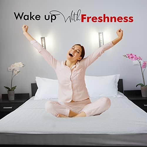 Linens World 100% Cotton Small Double Mattress Protector-Non- Allergenic & Breathable Deep Waterproof Mattress Protector Small Double Non-Noisy Washable 4ft Mattress Protector (122 x 190cm)