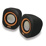 Caixa De Som Para Pc Oex Sk100 Round Preto E Laranja