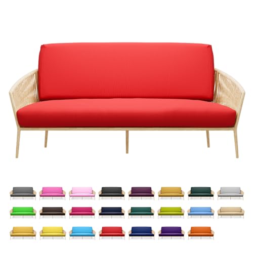 Magshion Futon Cover Armless Couch Cover Sofa Cover Furniture Protector Twin Size 39'x75'x6' Red