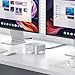 OMOTON Aluminum Stand for Mac mini M4 and M4 Pro, Cooling Desktop Holder Mount, Convenient Access to Power Button, Durable and Sturdy Design, Silver
