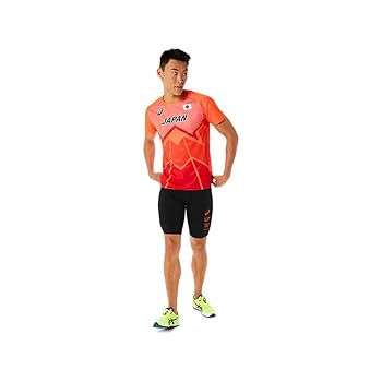 世界陸上 アシックスasics陸上日本代表オーセンティック半袖シャツ サイズXL 日本代表オーセンティック半袖シャツ | 29JP SUNRISE RED